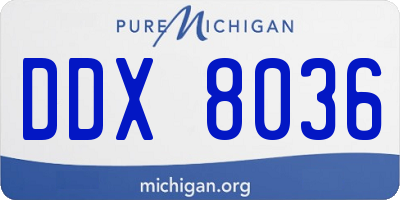 MI license plate DDX8036