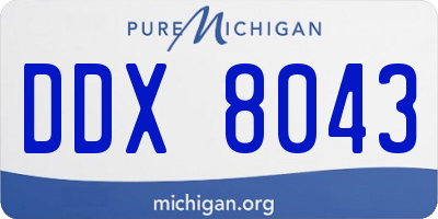 MI license plate DDX8043