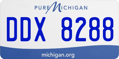 MI license plate DDX8288