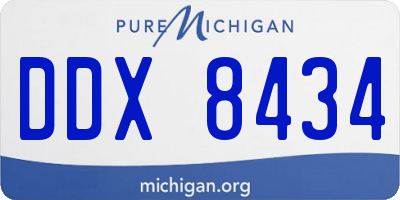 MI license plate DDX8434