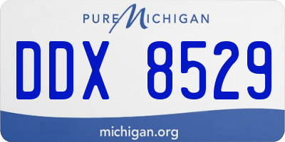 MI license plate DDX8529