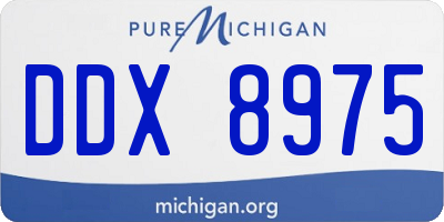 MI license plate DDX8975