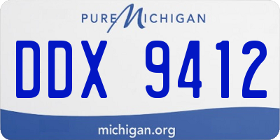 MI license plate DDX9412