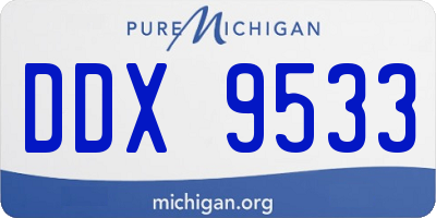 MI license plate DDX9533