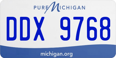 MI license plate DDX9768