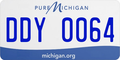 MI license plate DDY0064