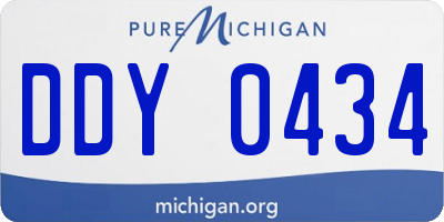 MI license plate DDY0434