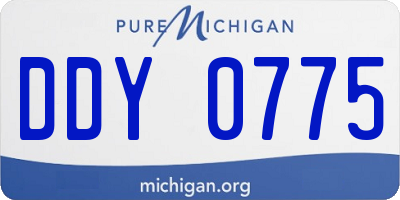 MI license plate DDY0775