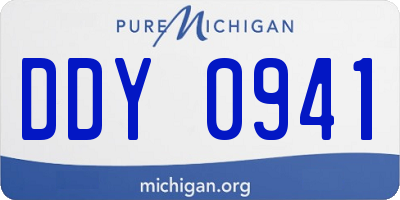 MI license plate DDY0941