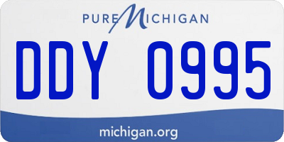 MI license plate DDY0995