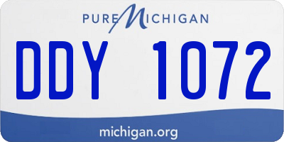 MI license plate DDY1072