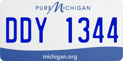MI license plate DDY1344