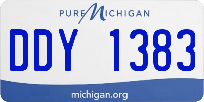 MI license plate DDY1383
