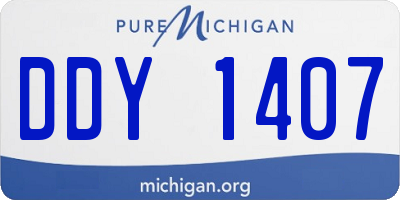 MI license plate DDY1407