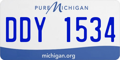 MI license plate DDY1534