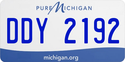 MI license plate DDY2192