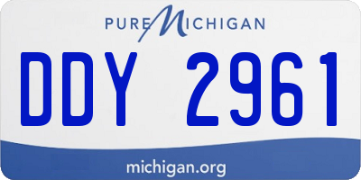 MI license plate DDY2961