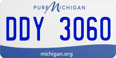 MI license plate DDY3060