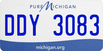 MI license plate DDY3083