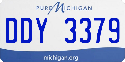 MI license plate DDY3379