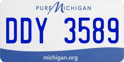 MI license plate DDY3589