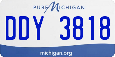 MI license plate DDY3818