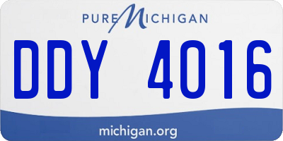 MI license plate DDY4016