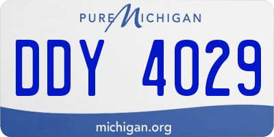 MI license plate DDY4029