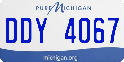 MI license plate DDY4067