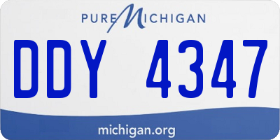 MI license plate DDY4347