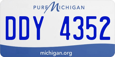 MI license plate DDY4352