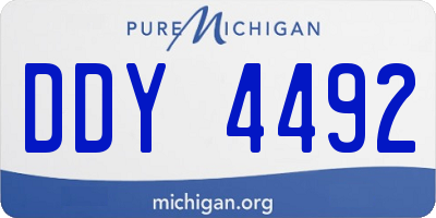 MI license plate DDY4492