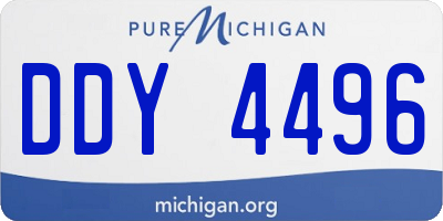 MI license plate DDY4496
