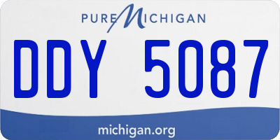 MI license plate DDY5087