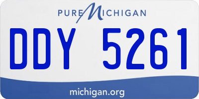 MI license plate DDY5261