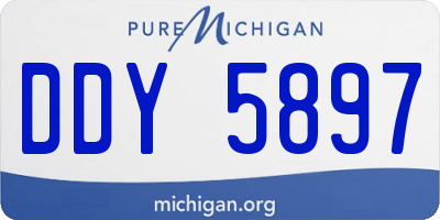 MI license plate DDY5897