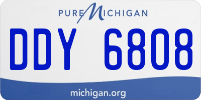 MI license plate DDY6808