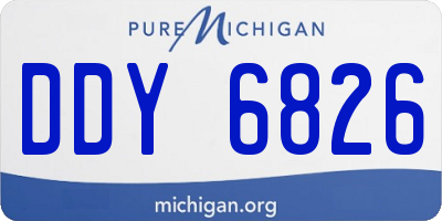 MI license plate DDY6826