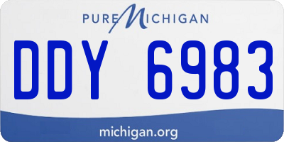 MI license plate DDY6983