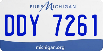 MI license plate DDY7261