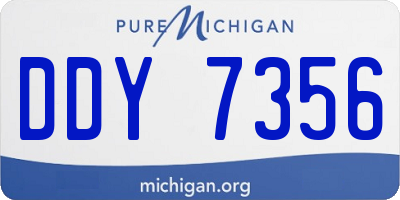 MI license plate DDY7356