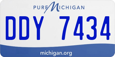 MI license plate DDY7434