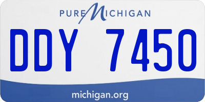 MI license plate DDY7450