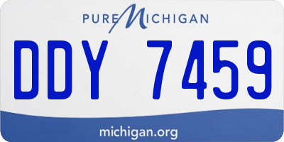 MI license plate DDY7459