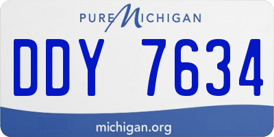 MI license plate DDY7634