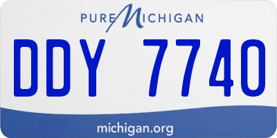 MI license plate DDY7740