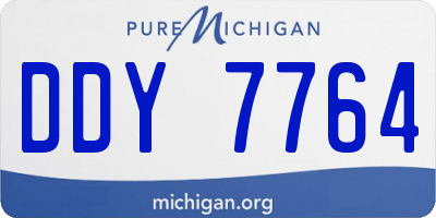MI license plate DDY7764
