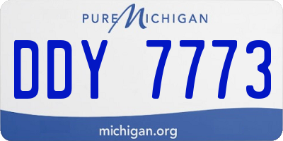 MI license plate DDY7773