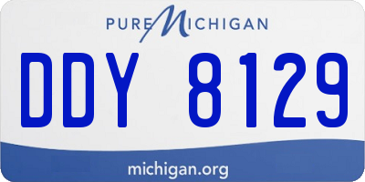 MI license plate DDY8129