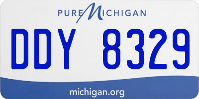 MI license plate DDY8329